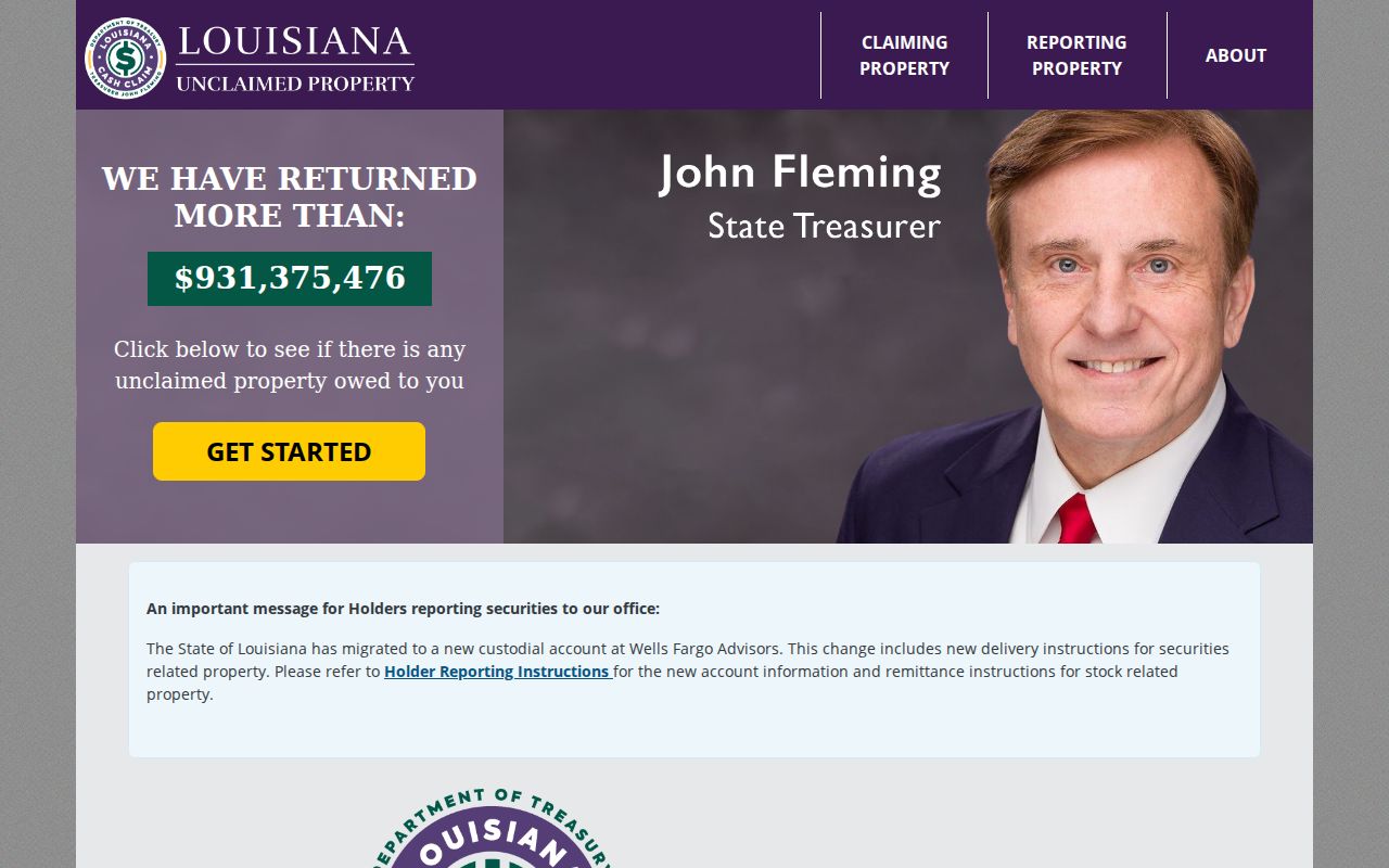 New Iberia resident lookup Louisiana unclaimed property search