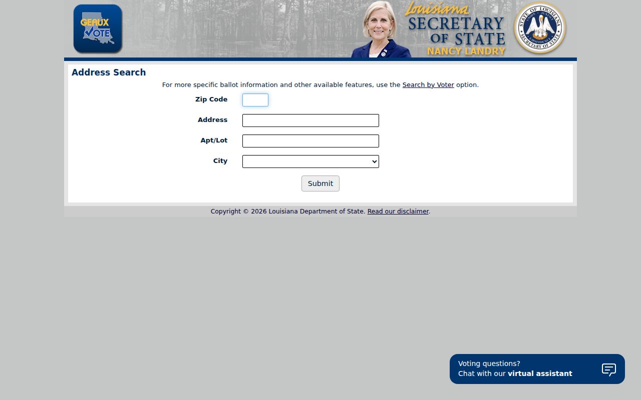 New Iberia ZIP code directory voter address lookup
